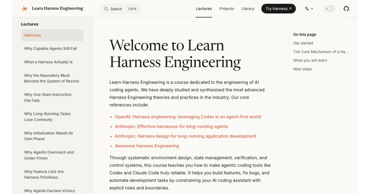 learn-harness-engineering