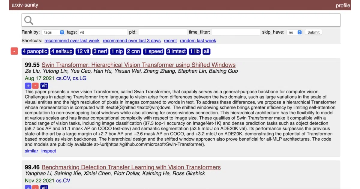 arxiv-sanity-lite