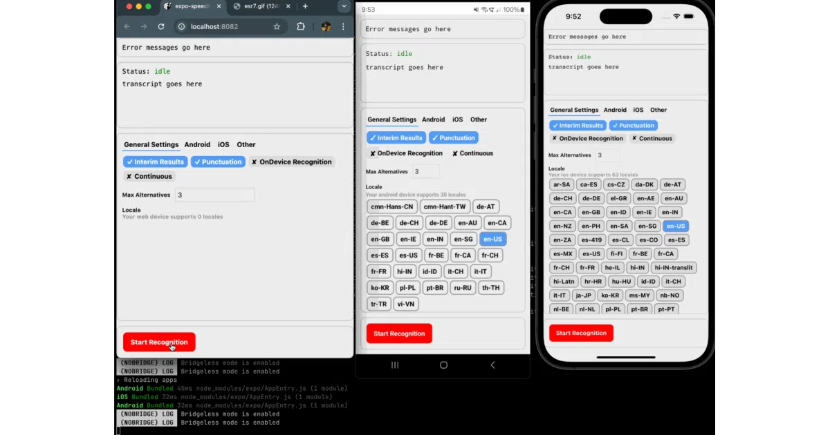 expo-speech-recognition